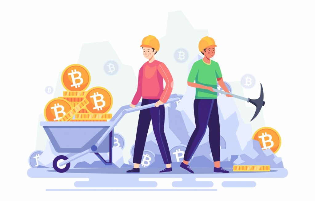 Illustration of Bitcoin Mining