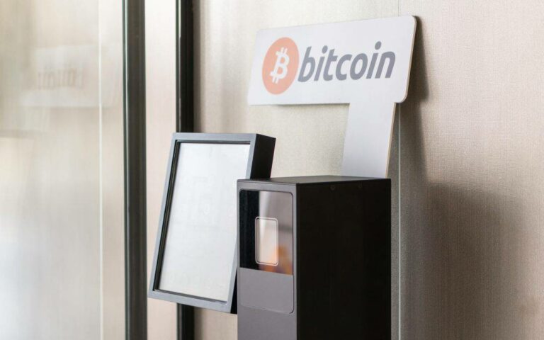 Close up of Bitcoin ATM