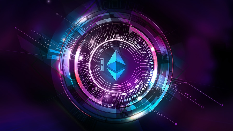 Rendering of Ethereum Cryptocurrency